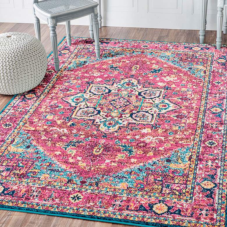 Image 1 Abigail Zuri 5&#39;3 inchx7&#39;2 inch Magenta Area Rug