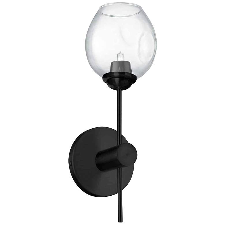Image 1 Abii 14 3/4" High Painted Black Wall Sconce