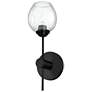 2_Abii 14 3/4" High Painted Black Wall Sconce