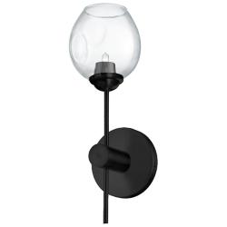 Abii 14 3/4" High Painted Black Wall Sconce