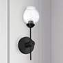 1_Abii 14 3/4" High Painted Black Wall Sconce