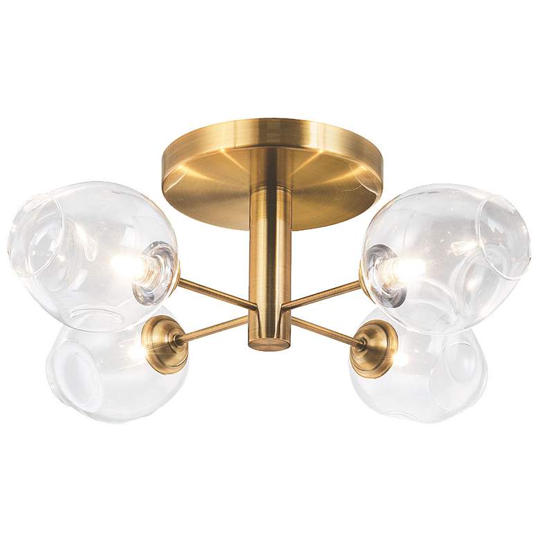 Image 1 Abii 20.5" Wide 4 Light Vintage Bronze Semi-Flush Mount