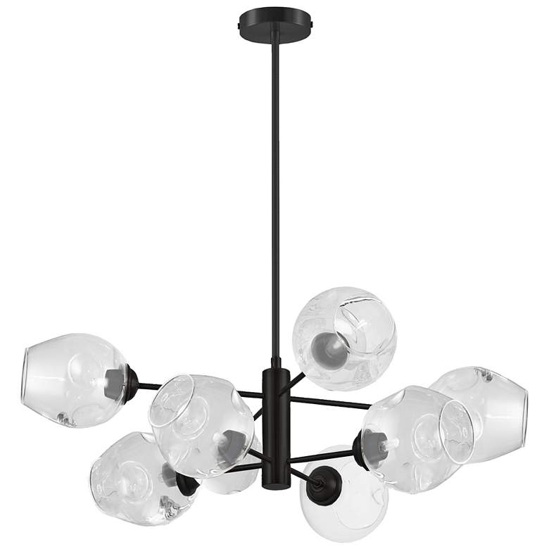 Image 2 Abii 26" Wide Black 8-Light Chandelier
