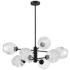 Abii 26" Wide Black 8-Light Chandelier