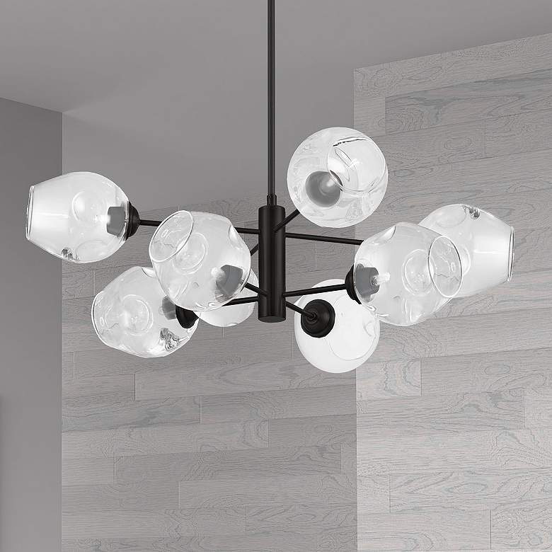 Image 1 Abii 26" Wide Black 8-Light Chandelier