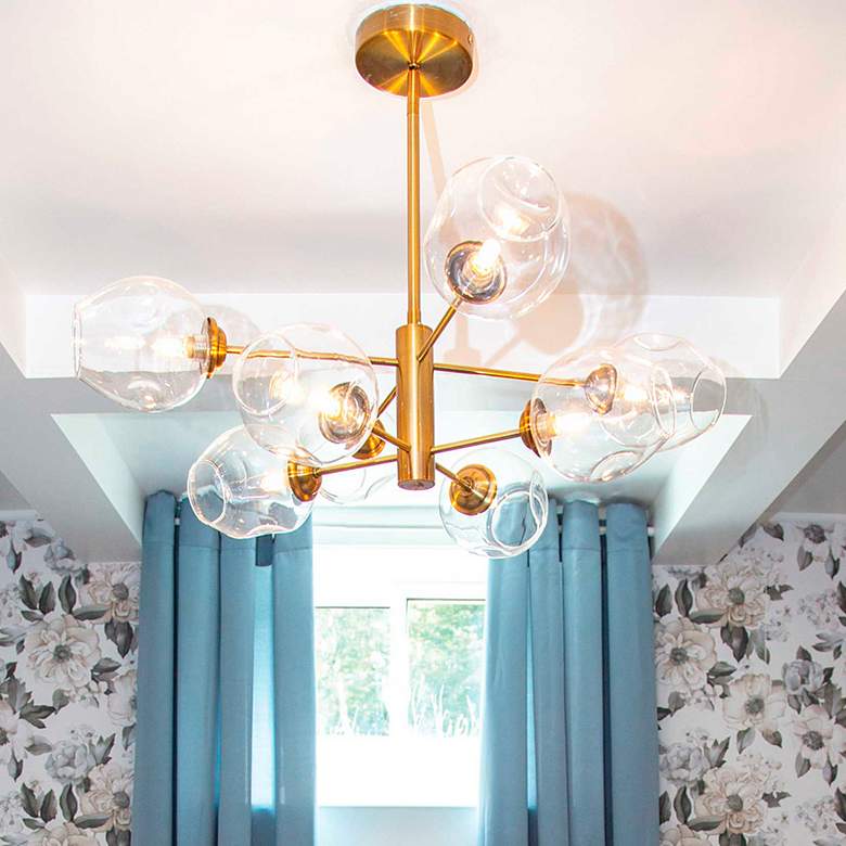 Image 2 Abii 26" Wide Vintage Bronze 8-Light Chandelier