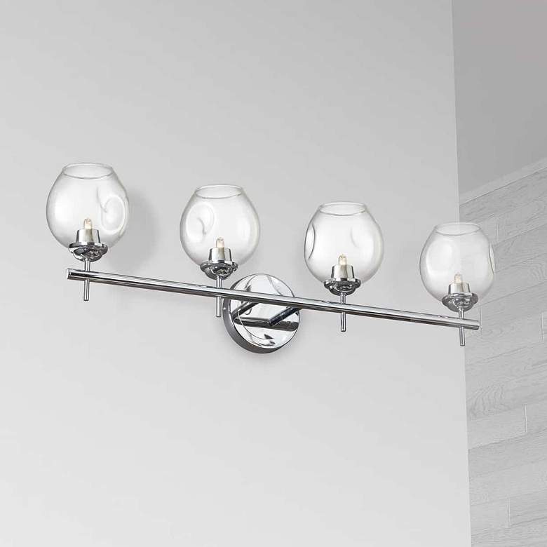 Image 1 Abii 29 1/4" Wide Polished Chrome 4-Light Bath Light