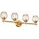 Abii 29 1/4" Wide Vintage Bronze 4-Light Bath Light