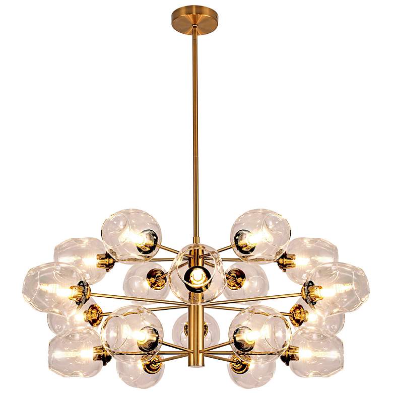 Image 1 Abii 32 3/4" Wide Vintage Bronze 18-Light Chandelier