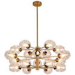 Abii 32 3/4" Wide Vintage Bronze 18-Light Chandelier