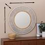 Abilene Natural Taupe 35 1/2" Round Wall Mirror