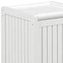 Abingdon 15 3/4"W White Wood Laundry Hamper with Hinged Lid