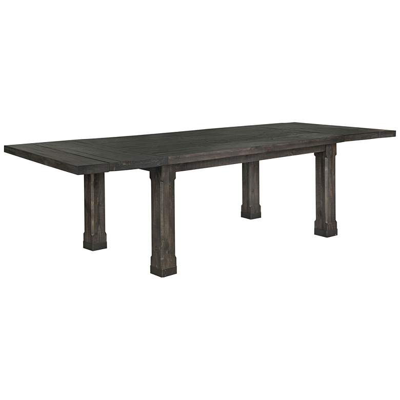 Image 1 Abington Weathered Charcoal Pine Extension Dining Table