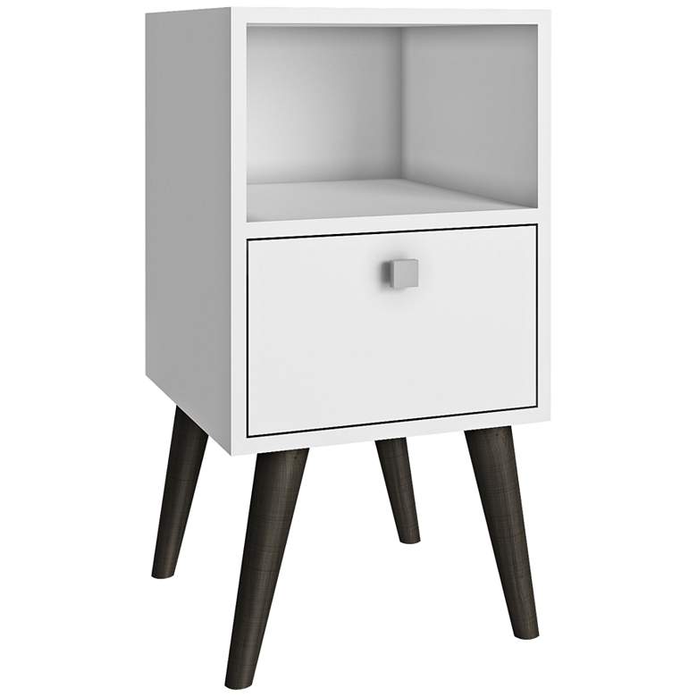 Abisko 13 3/4&quot; Wide White Finish Modern Side Table