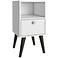 Abisko 13 3/4" Wide White Finish Modern Side Table