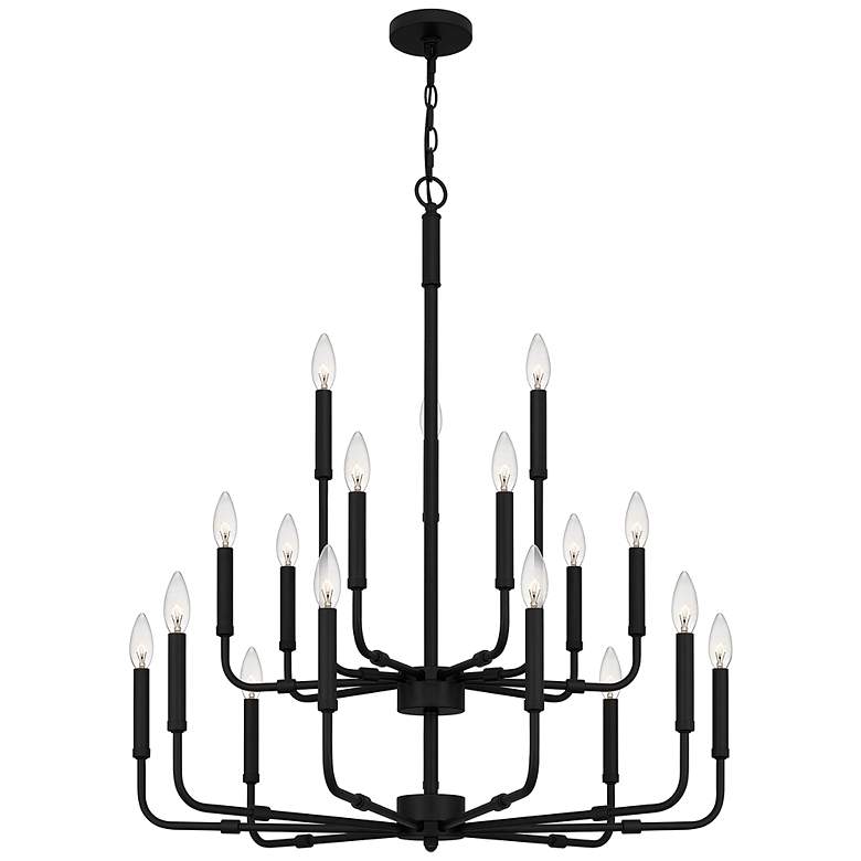 Image 3 Abner 18-Light Matte Black Chandelier