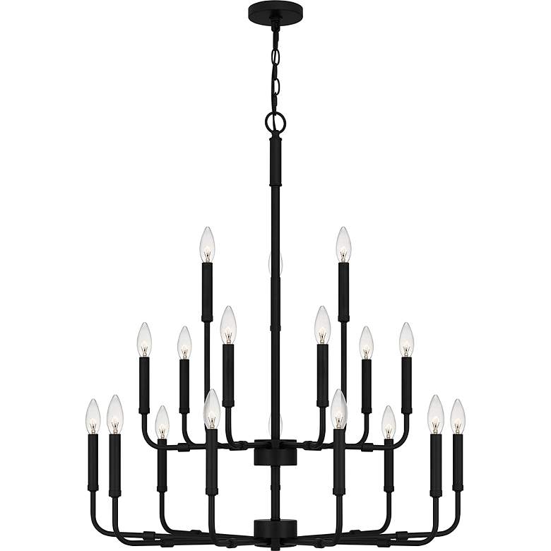 Image 5 Abner 18-Light Matte Black Chandelier more views