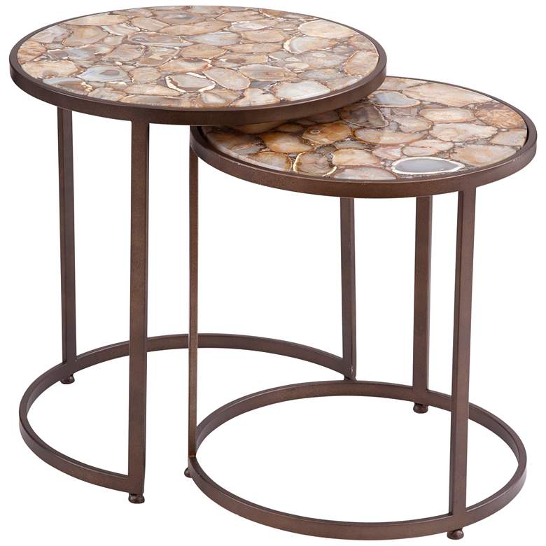 Image 1 Abner 20" Tones of Agate Bunching Accent Table