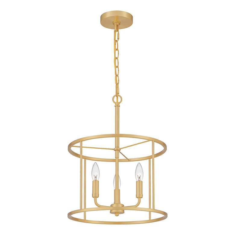 Image 4 Abner 3-Light Aged Brass Pendant more views
