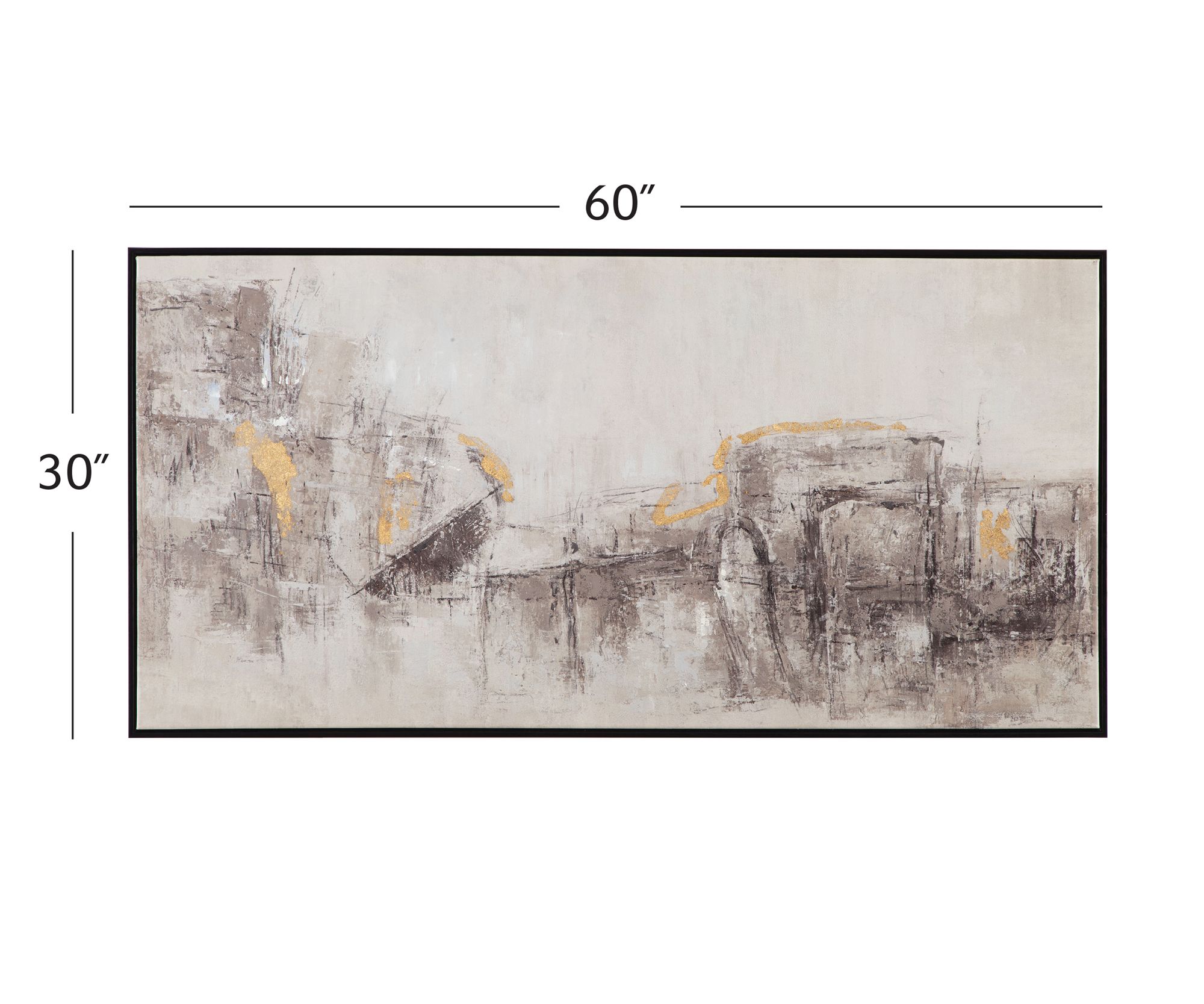 Image 6 About Town 60"L x 30"H Black Framed Canvas more views