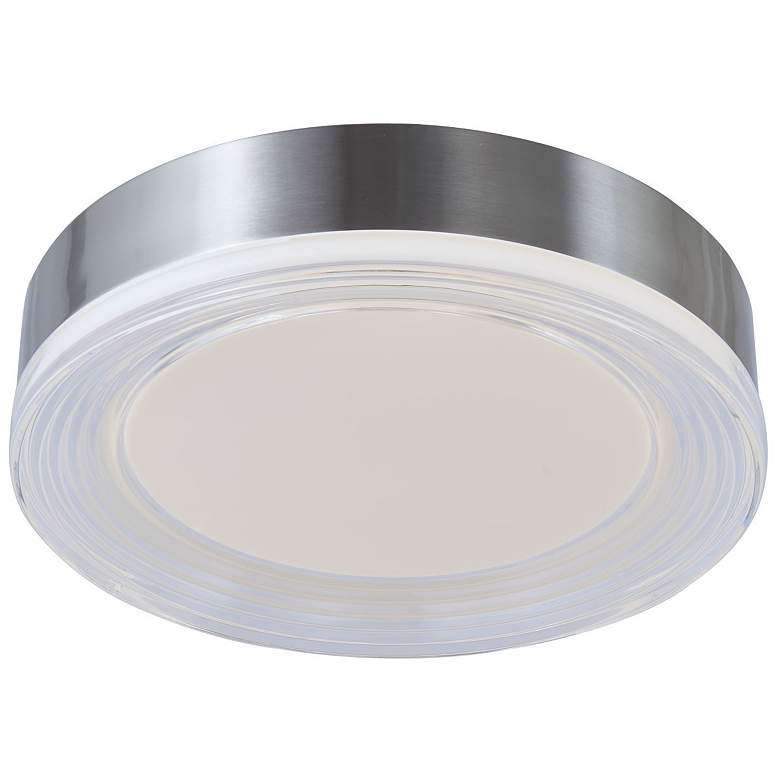 Image 2 Abra 3CCT 12" Ribbed Acrylic Low Profile Flushmount more views