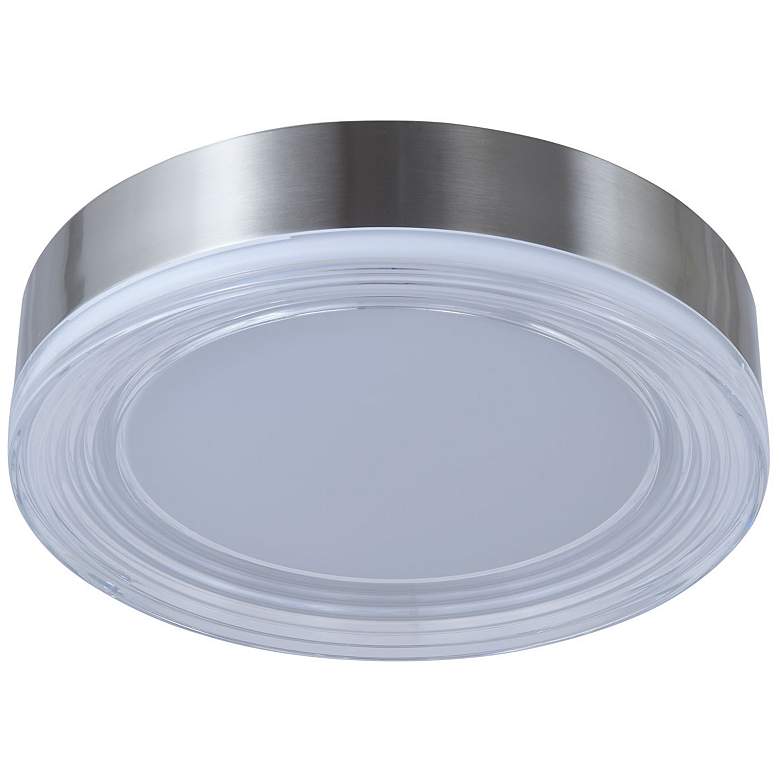 Image 3 Abra 3CCT 12" Ribbed Acrylic Low Profile Flushmount more views