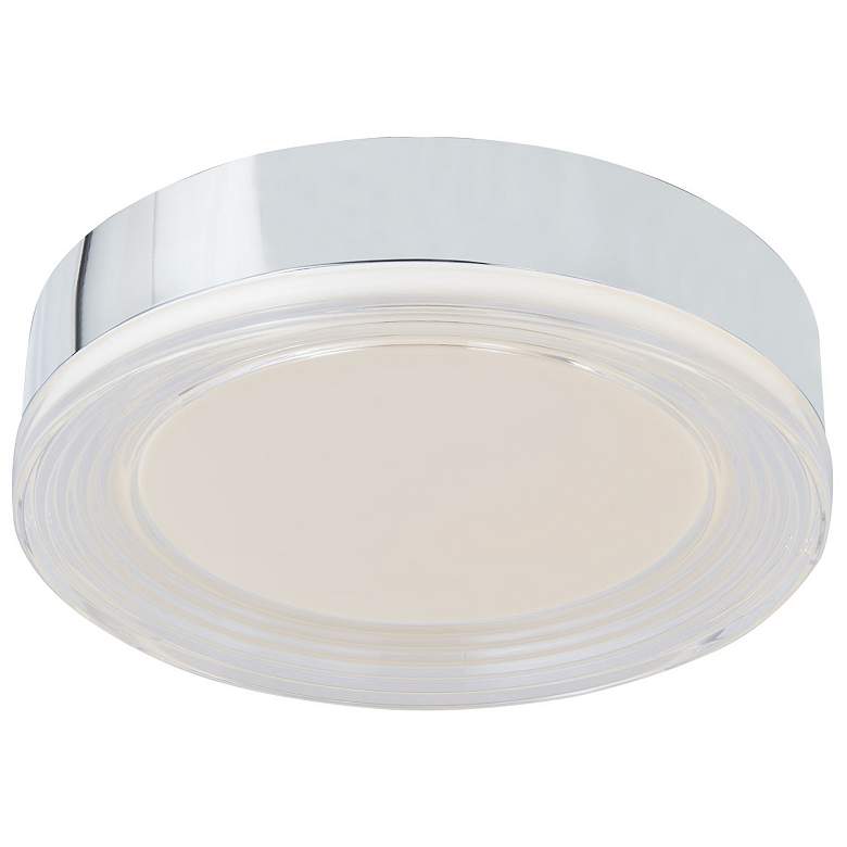 Image 2 Abra 3CCT 12" Ribbed Acrylic Low Profile Flushmount more views