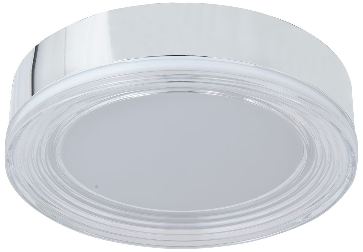 Image 3 Abra 3CCT 12" Ribbed Acrylic Low Profile Flushmount more views