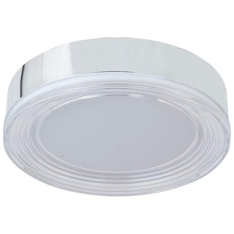 Image 3 Abra 3CCT 12" Ribbed Acrylic Low Profile Flushmount more views
