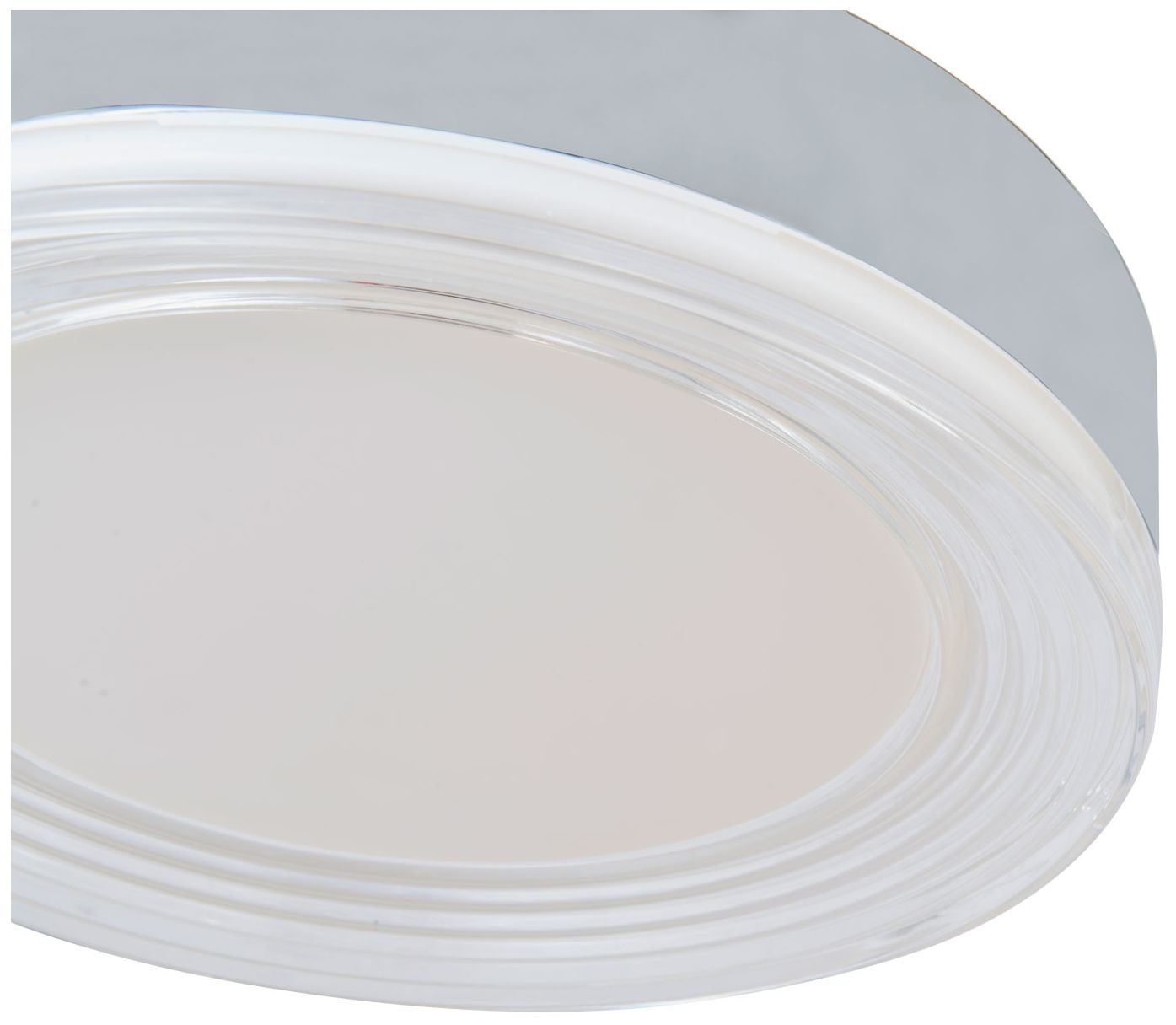 Image 4 Abra 3CCT 12" Ribbed Acrylic Low Profile Flushmount more views