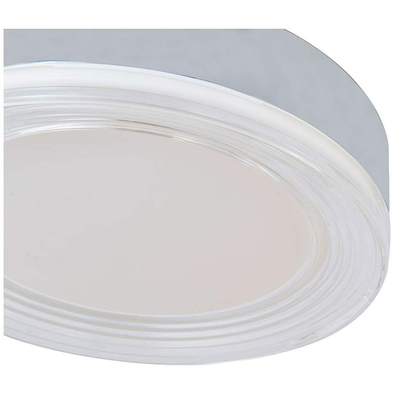 Image 4 Abra 3CCT 12" Ribbed Acrylic Low Profile Flushmount more views