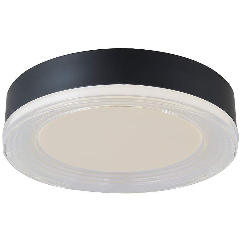 Image 1 Abra 3CCT 12" Ribbed Acrylic Low Profile Flushmount