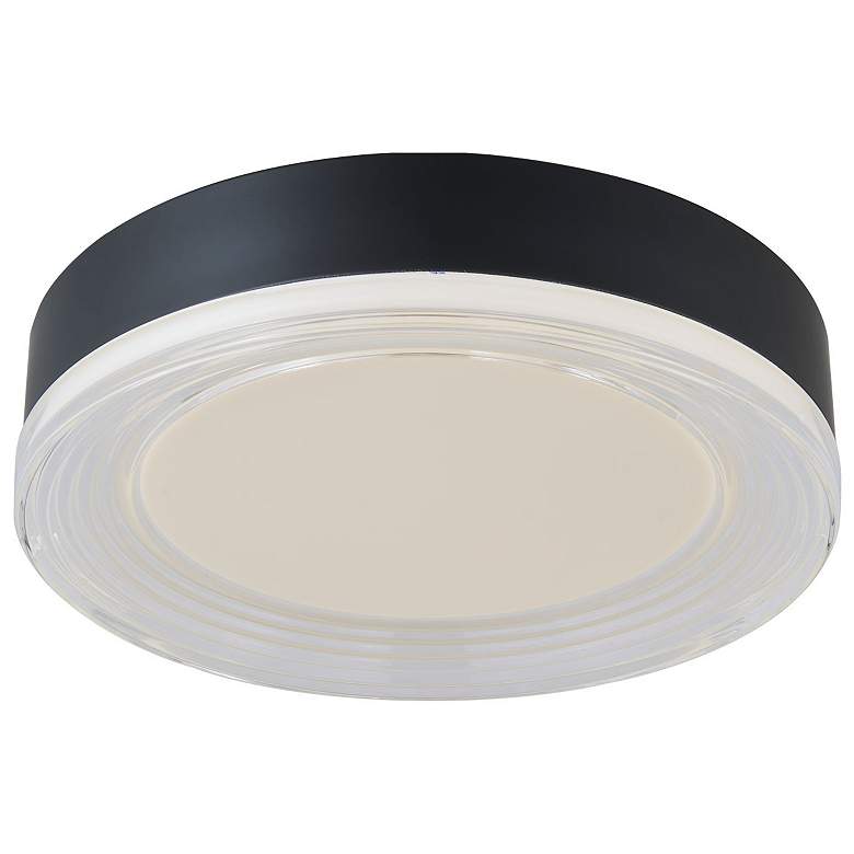 Image 2 Abra 3CCT 12" Ribbed Acrylic Low Profile Flushmount more views