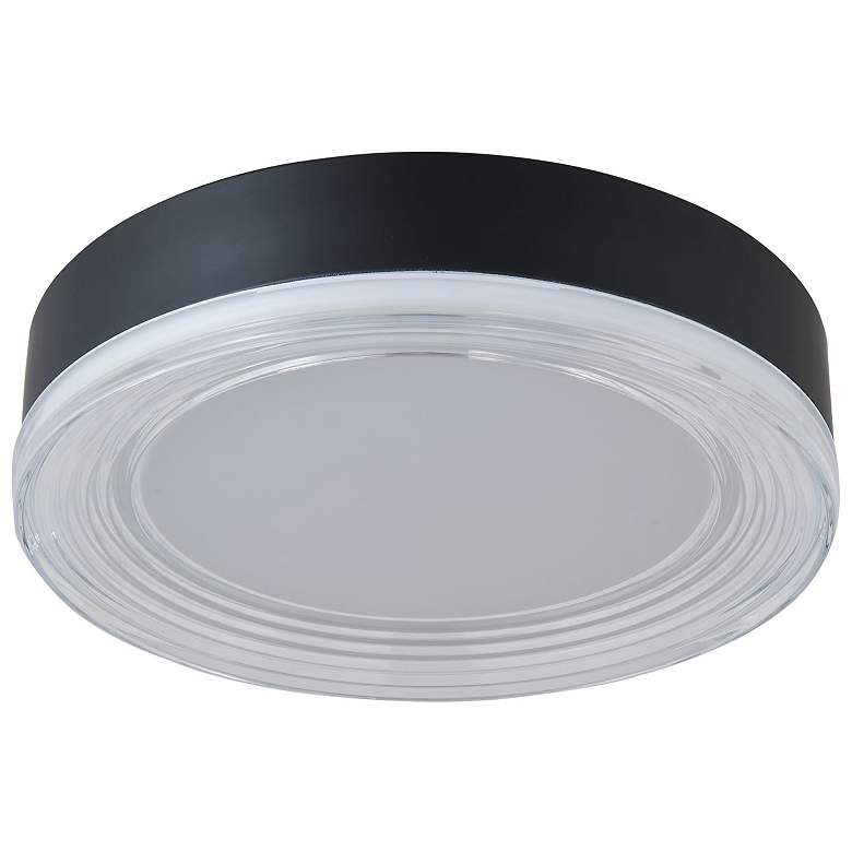 Image 3 Abra 3CCT 12" Ribbed Acrylic Low Profile Flushmount more views