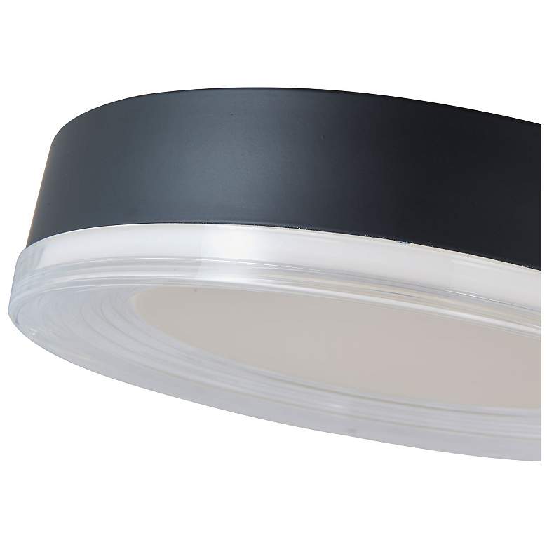 Image 4 Abra 3CCT 12" Ribbed Acrylic Low Profile Flushmount more views