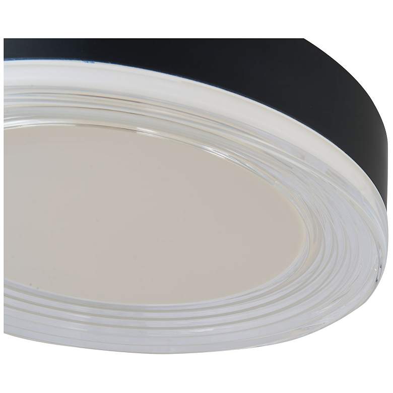 Image 5 Abra 3CCT 12" Ribbed Acrylic Low Profile Flushmount more views