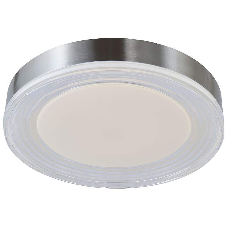 Image 2 Abra 3CCT 16" Ribbed Acrylic Low Profile Flushmount more views