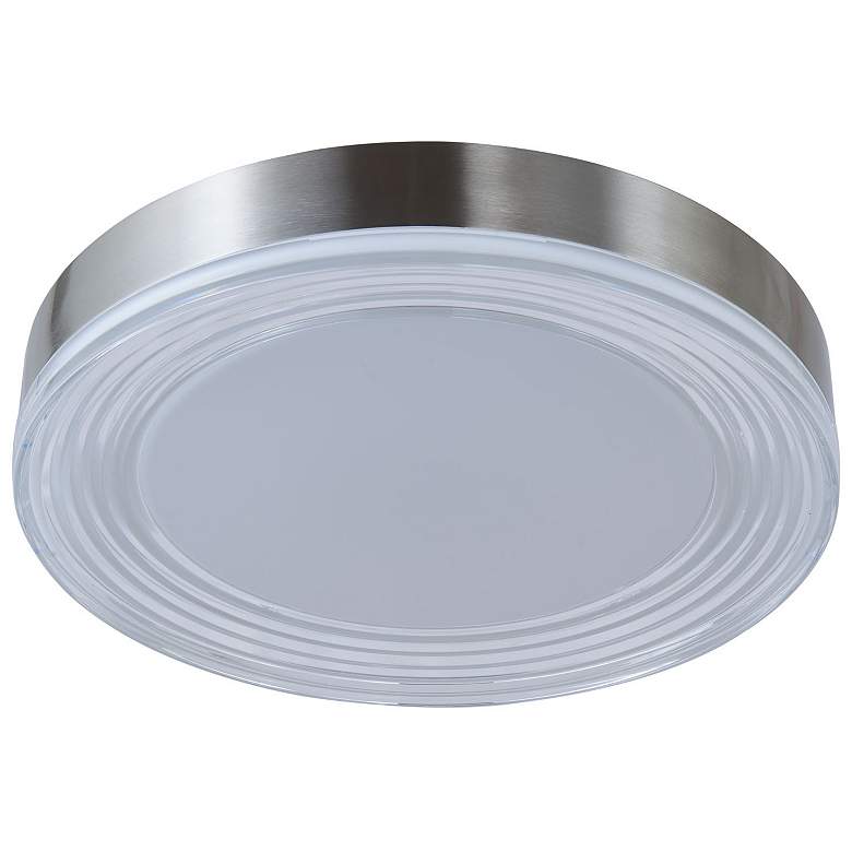 Image 3 Abra 3CCT 16" Ribbed Acrylic Low Profile Flushmount more views