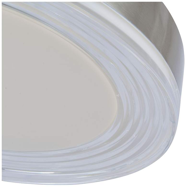 Image 4 Abra 3CCT 16" Ribbed Acrylic Low Profile Flushmount more views