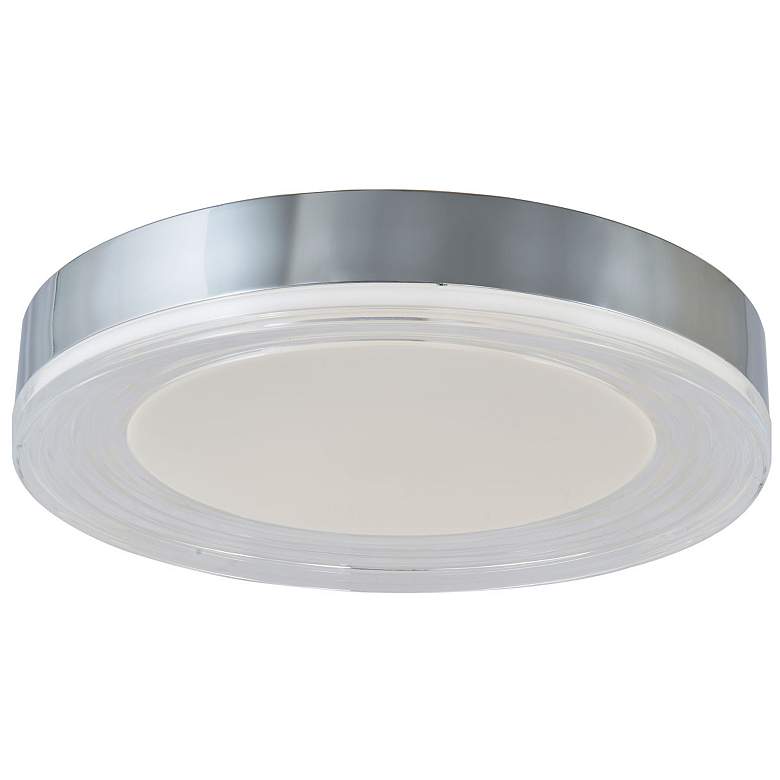 Image 1 Abra 3CCT 16" Ribbed Acrylic Low Profile Flushmount