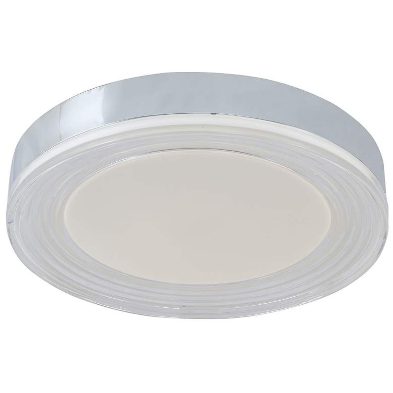 Image 2 Abra 3CCT 16" Ribbed Acrylic Low Profile Flushmount more views