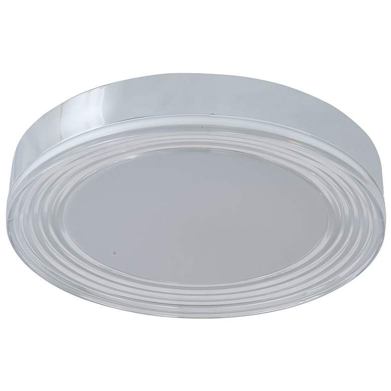 Image 3 Abra 3CCT 16" Ribbed Acrylic Low Profile Flushmount more views