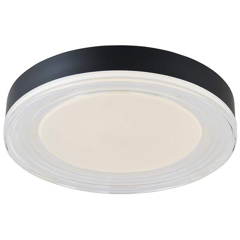 Image 1 Abra 3CCT 16" Ribbed Acrylic Low Profile Flushmount