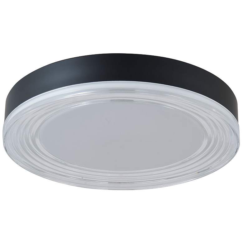 Image 3 Abra 3CCT 16" Ribbed Acrylic Low Profile Flushmount more views