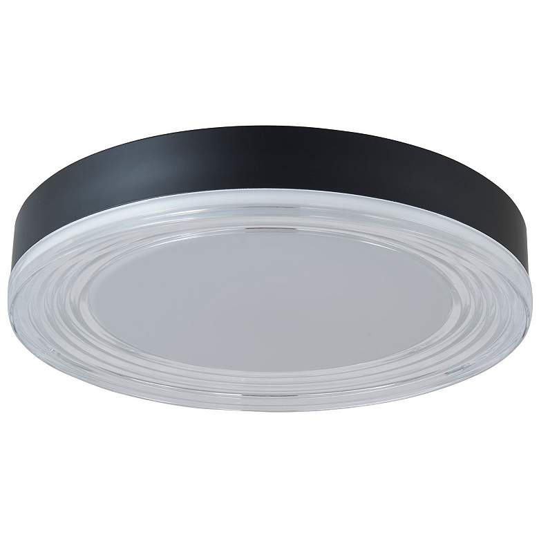 Image 4 Abra 3CCT 16" Ribbed Acrylic Low Profile Flushmount more views