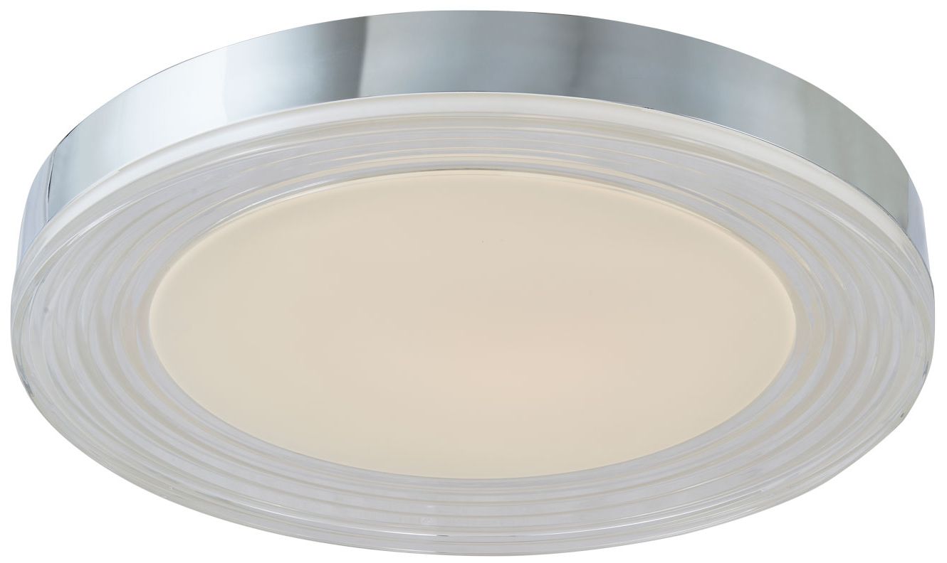 Image 2 Abra 3CCT 20" Ribbed Acrylic Low Profile Flushmount more views