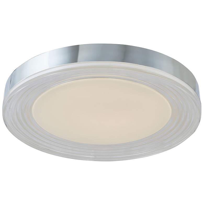 Image 2 Abra 3CCT 20" Ribbed Acrylic Low Profile Flushmount more views