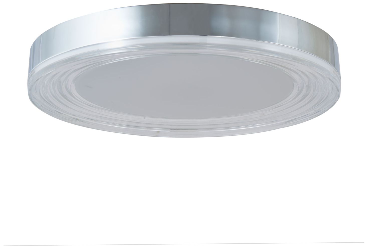 Image 3 Abra 3CCT 20" Ribbed Acrylic Low Profile Flushmount more views