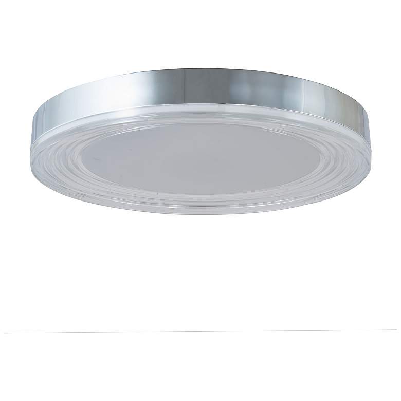 Image 3 Abra 3CCT 20" Ribbed Acrylic Low Profile Flushmount more views