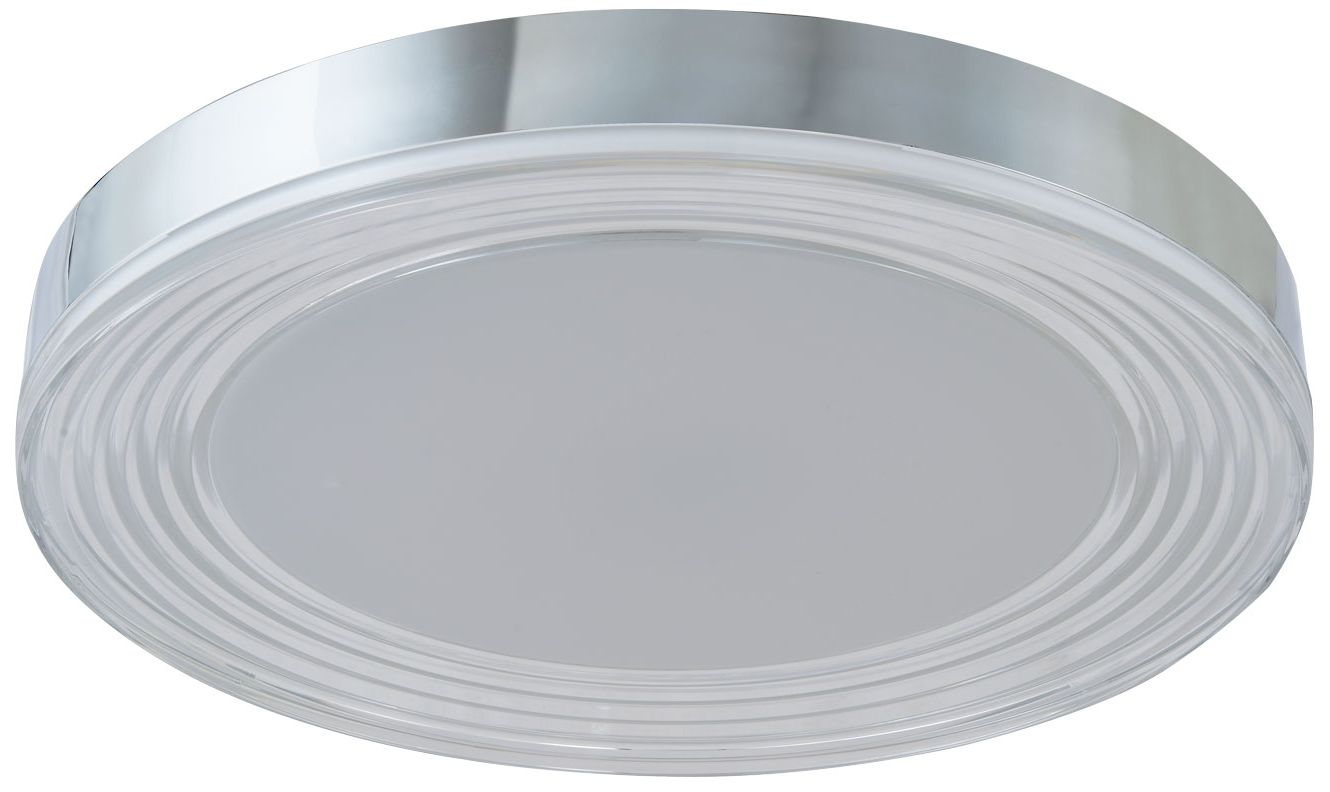 Image 4 Abra 3CCT 20" Ribbed Acrylic Low Profile Flushmount more views